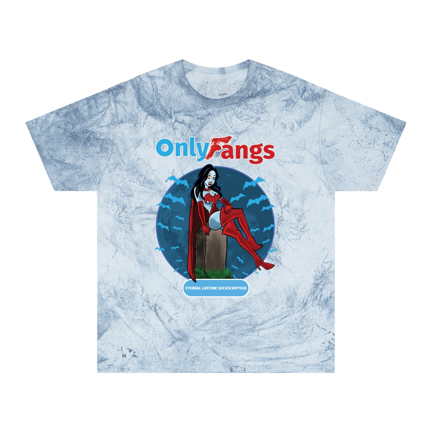 Only Fangs-Unisex Color Blast T-Shirt