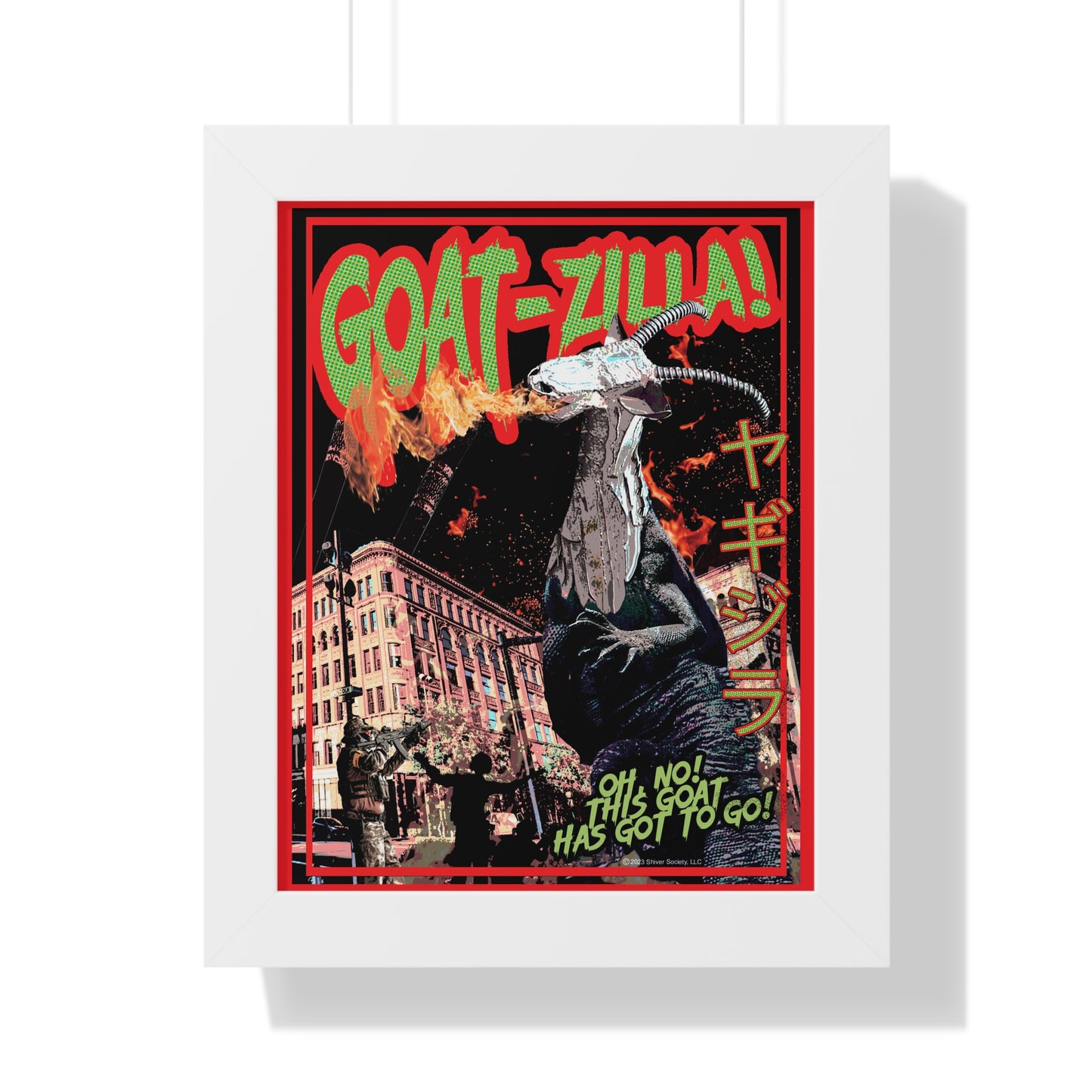 Goat-zilla! - Framed Poster