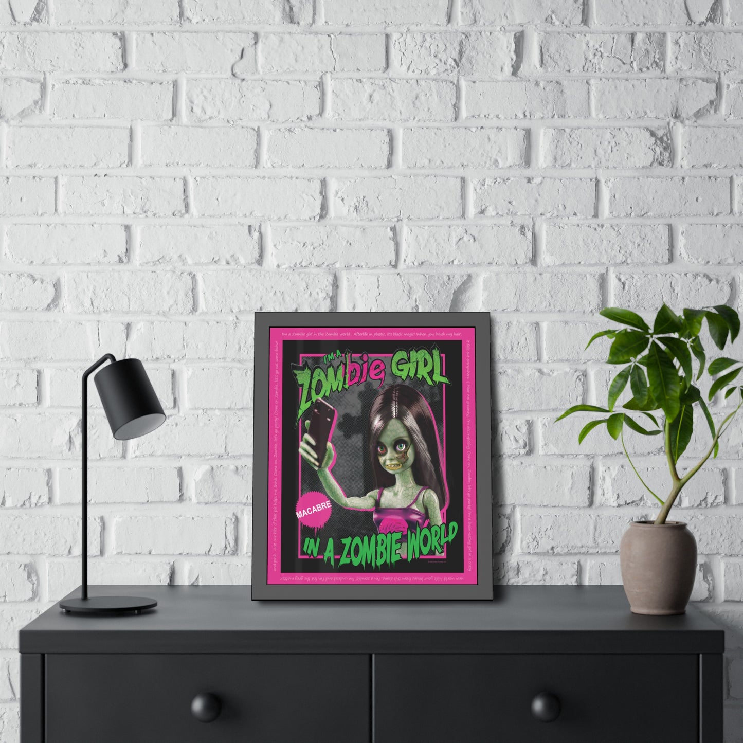 Zombie Girl, Framed Poster