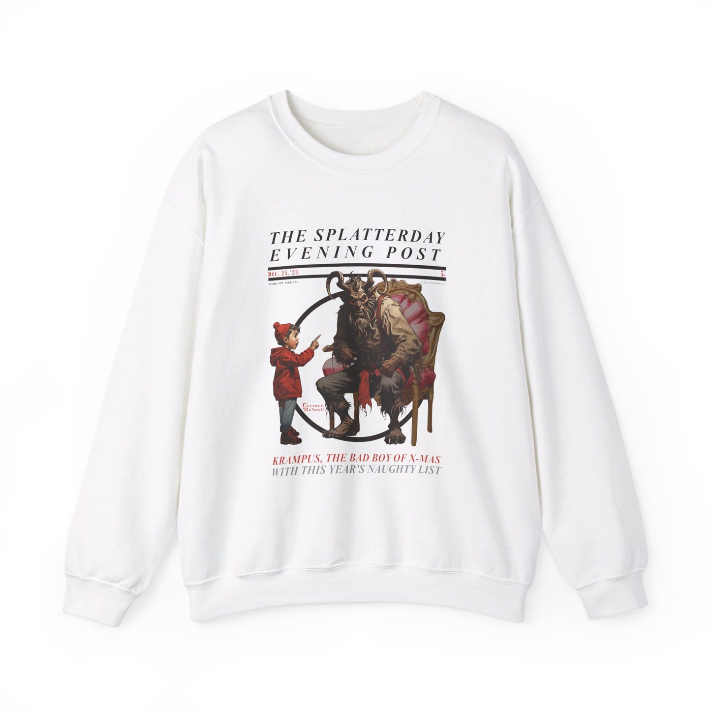 Splatterday Evening Post - Unisex Heavy Blend™ Crewneck Sweatshirt