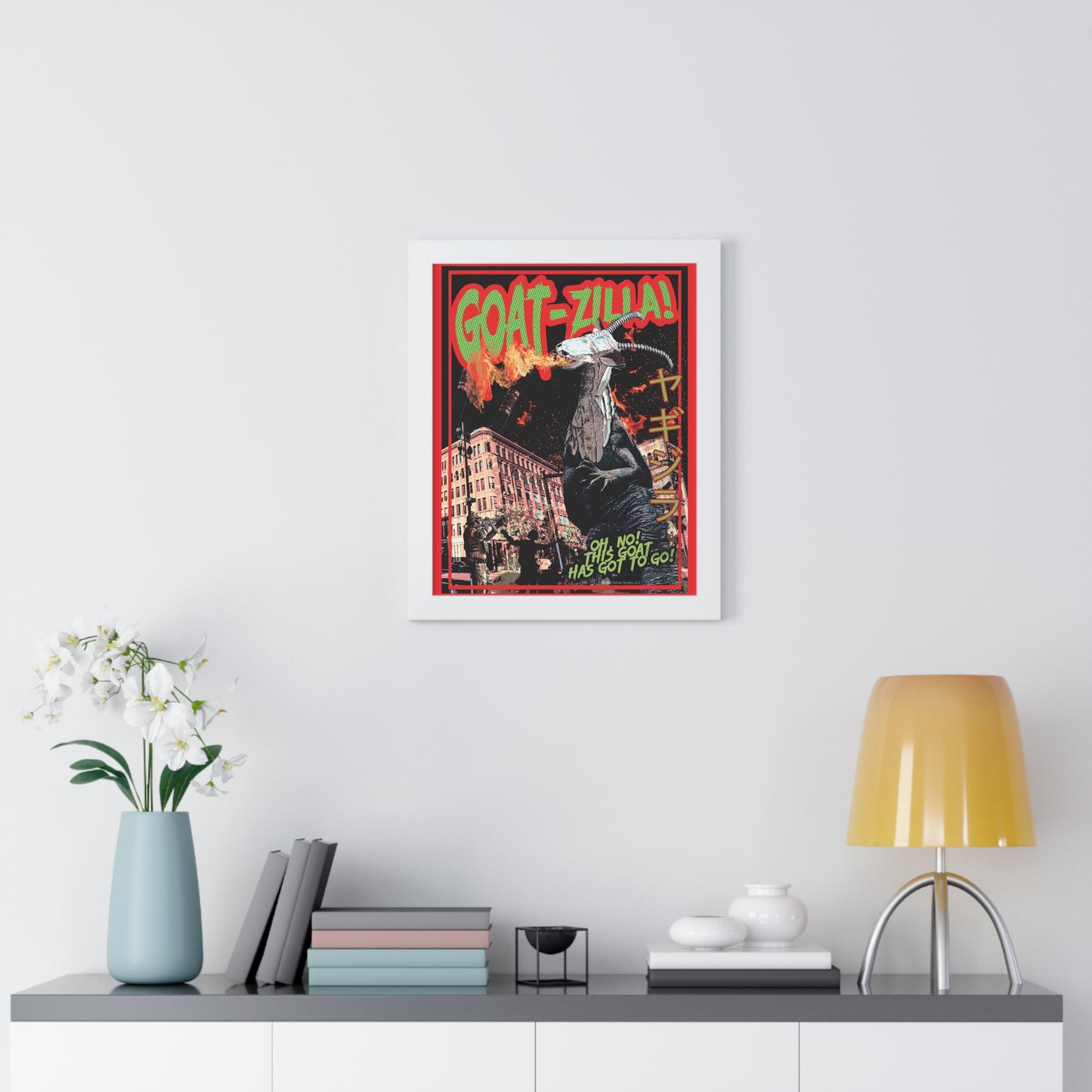 Goat-zilla! - Framed Poster