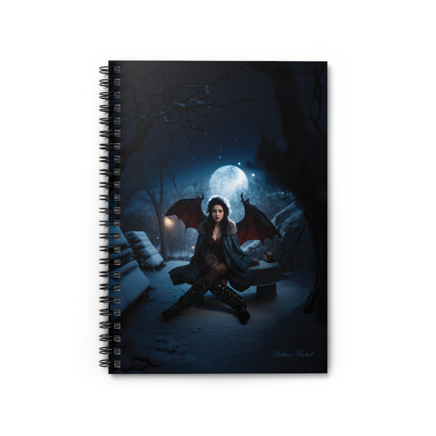 Vampire in Winter - Spiral Notebook