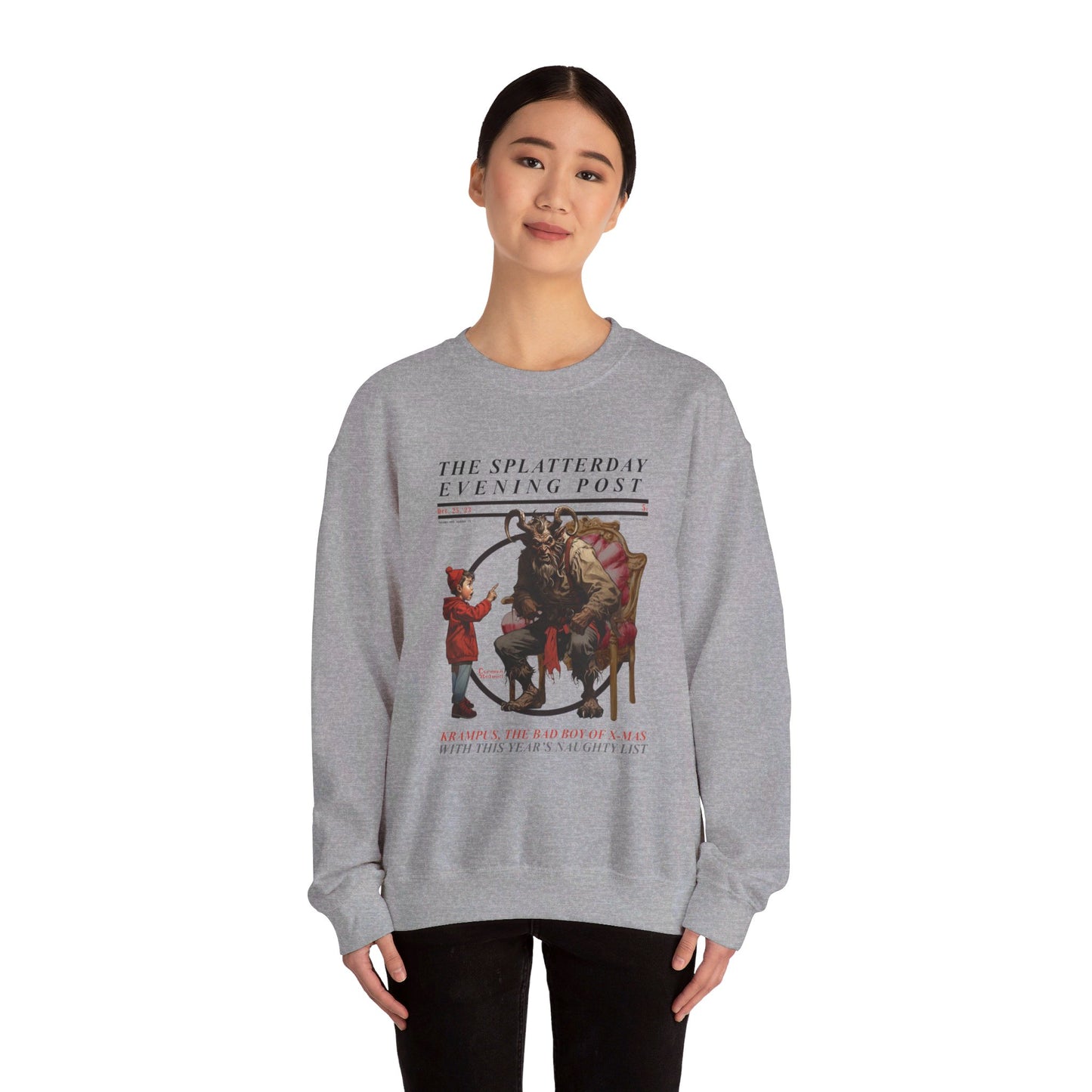 Splatterday Evening Post - Unisex Heavy Blend™ Crewneck Sweatshirt