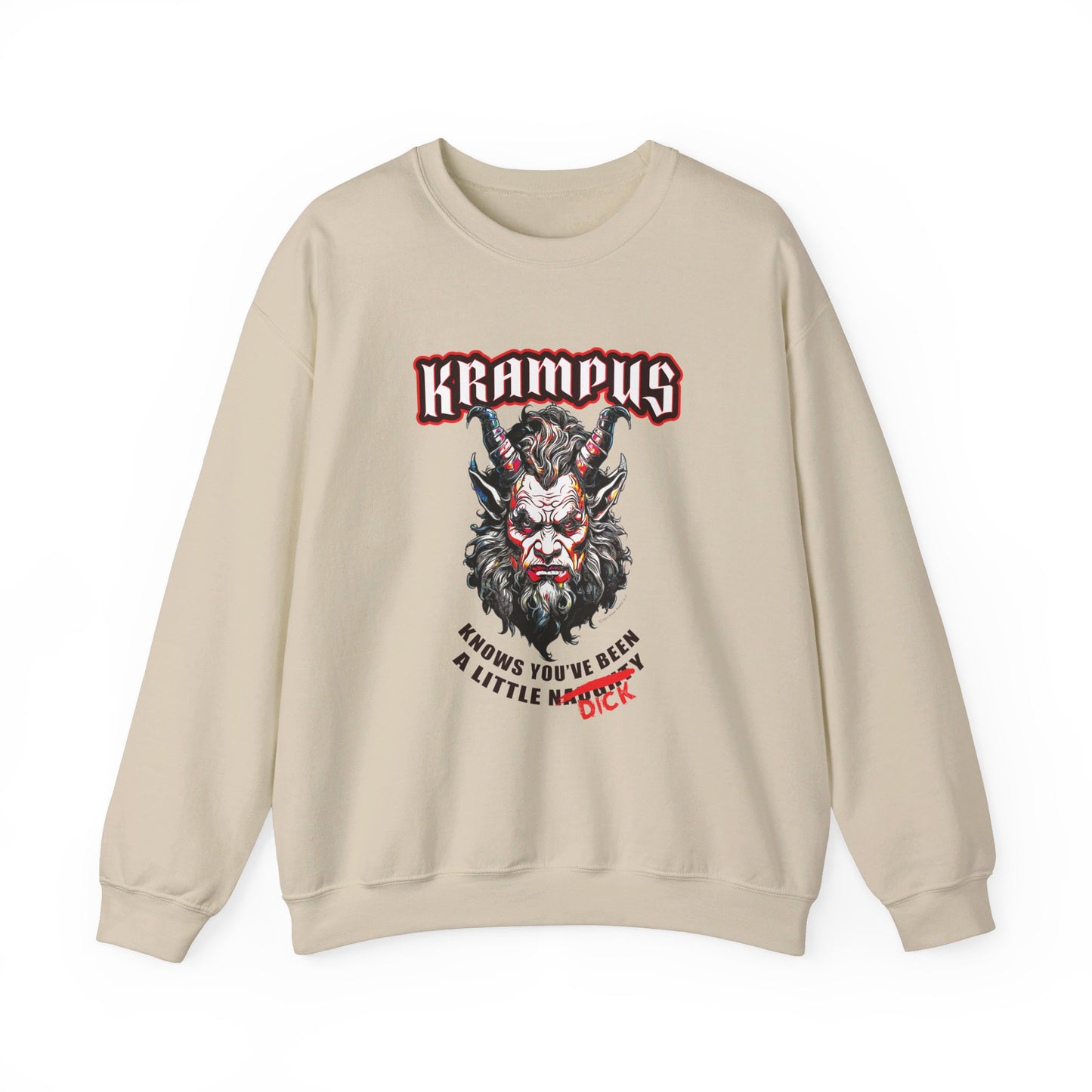 Krampus Knows You're a Little Naughty (Dick edition) - Unisex Heavy Blend™ Crewneck Sweatshirt